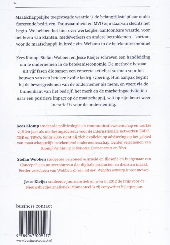 Handboek betekenisvol ondernemen (Paperback)