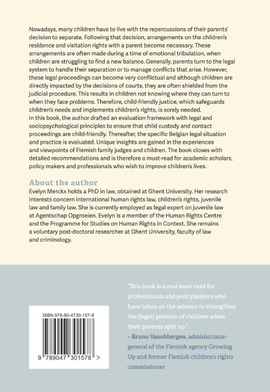 Child-friendly Justice in Child Custody and Contact Cases after Parental Separation (Hardback)