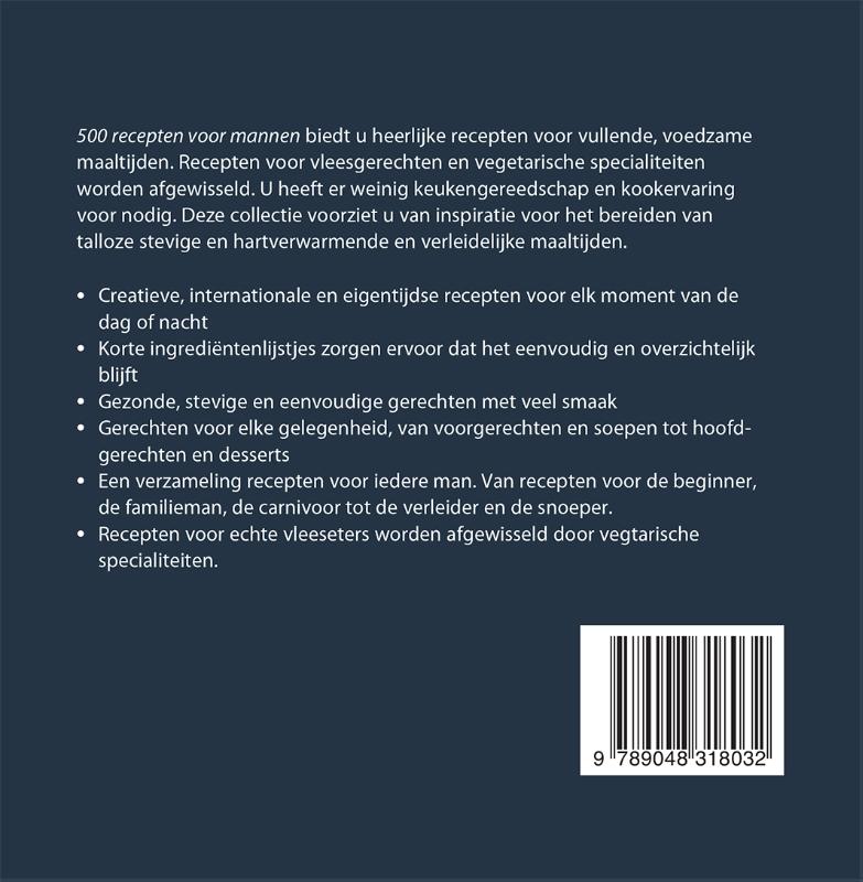 500 recepten voor mannen (Hardback)