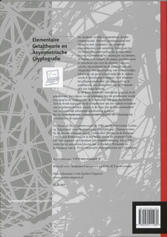 Elementaire getaltheorie en asymmetrische cryptografie (Paperback)