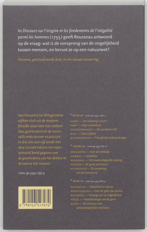 Vertoog over de ongelijkheid (Paperback)