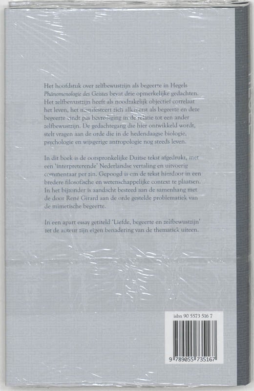 Zelfbewustzijn, begeerte en de ander (Hardback)