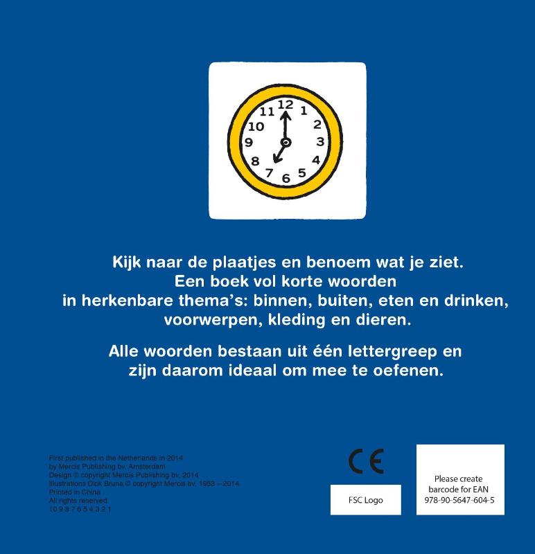 nijntje oefent korte woordjes (Kartonboek)