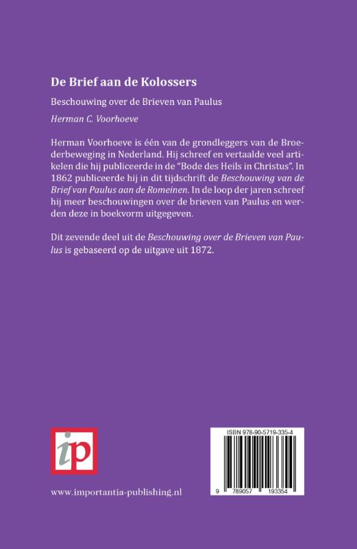 De Brief aan de Kolossers (Paperback)