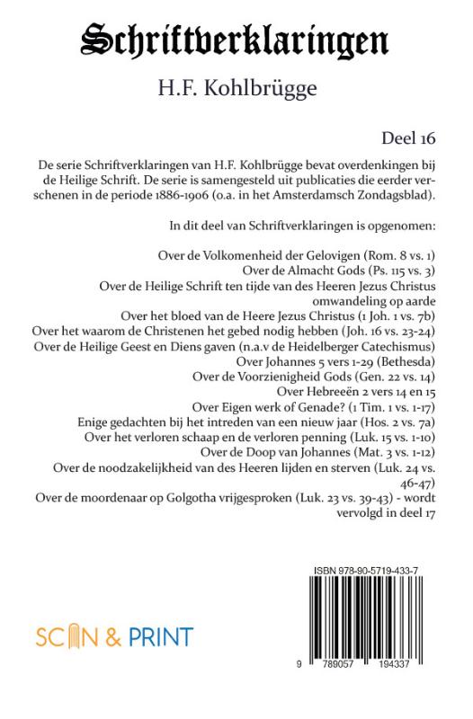 Schriftverklaringen 16 (Paperback)