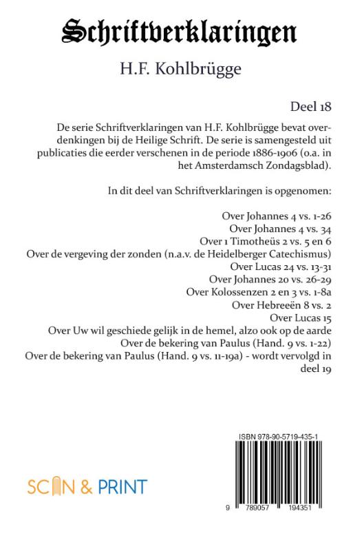 Schriftverklaringen 18 (Paperback)