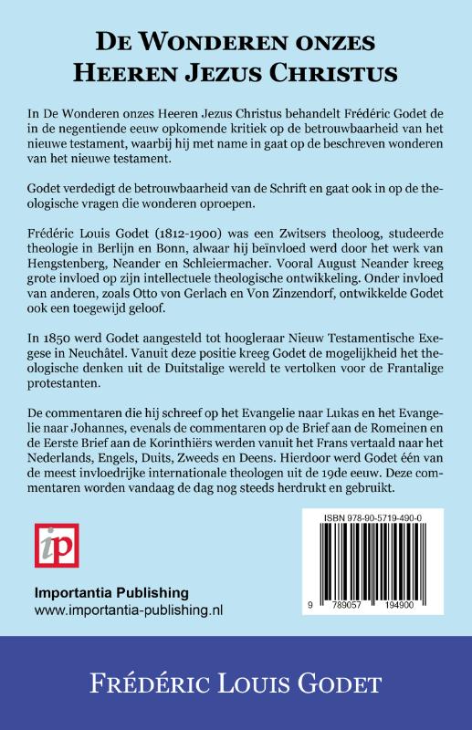 De Wonderen onzes Heeren Jezus Christus (Paperback)