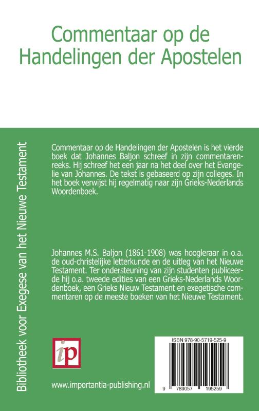Commentaar op de Handelingen der Apostelen (Paperback)