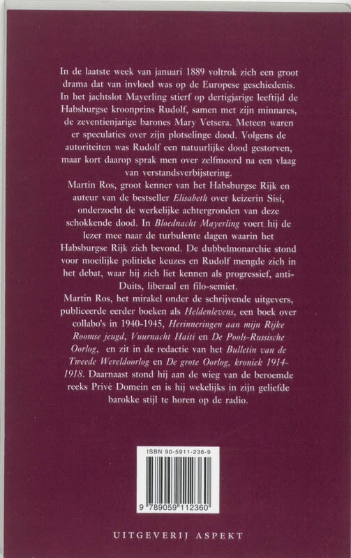 Bloednacht Mayerling 1889-1945 (Paperback)