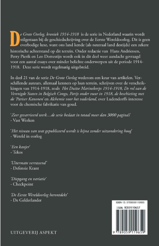 De Grote Oorlog, kroniek 1914-1918 (Paperback)