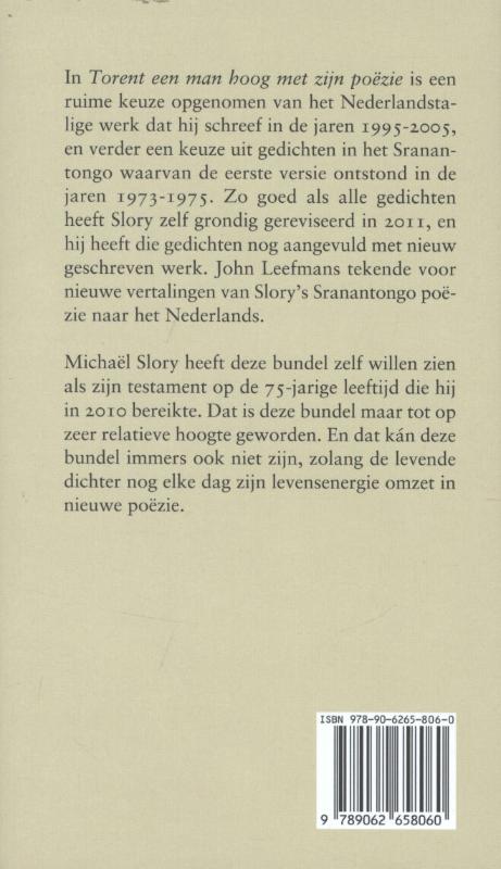 Torent een man hoog met zijn poëzie (Hardback)