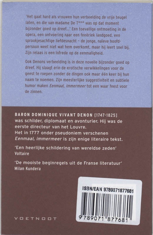 Eenmaal, immermeer (Paperback)