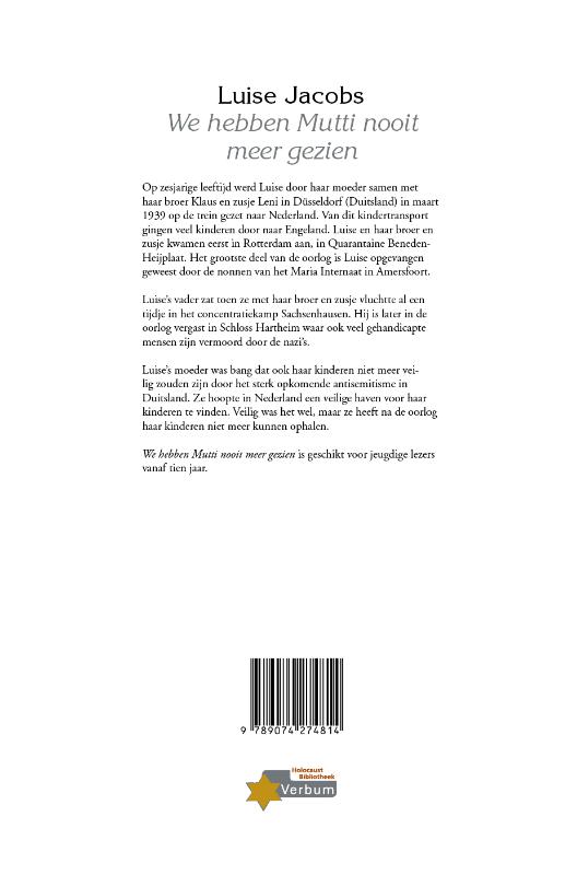 We hebben Mutti nooit meer gezien (Hardback)
