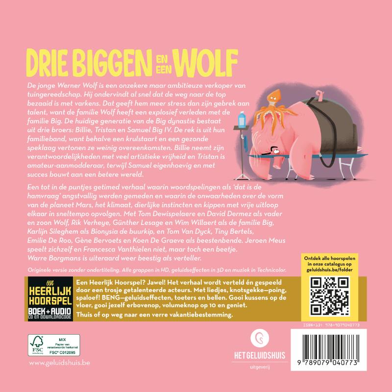 Drie Biggen en een Wolf (Hardback)
