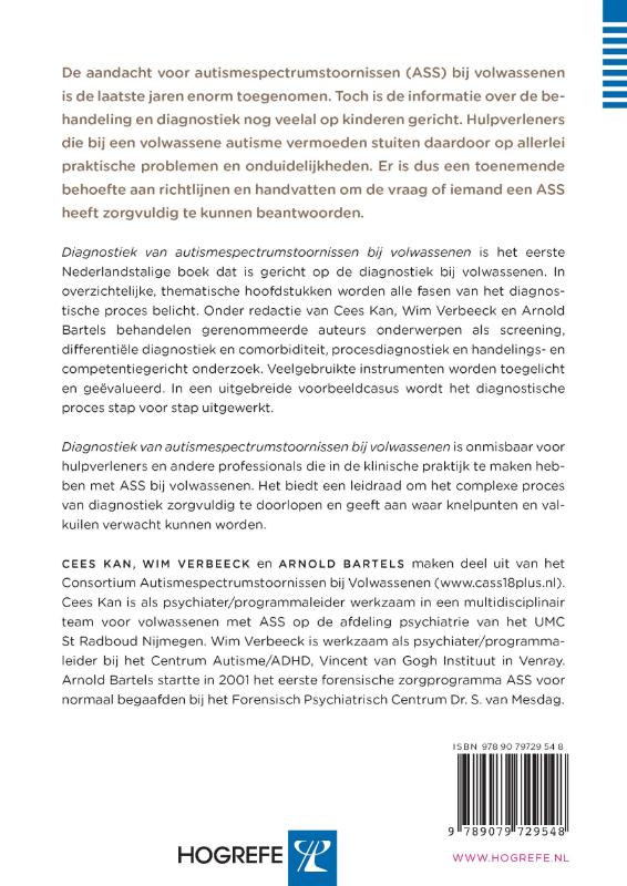 Diagnostiek van autismespectrumstoornissen bij volwassenen (Paperback)