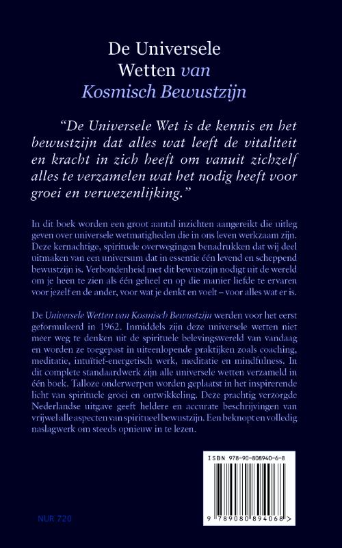 De universele wetten van kosmisch bewustzijn (Paperback)