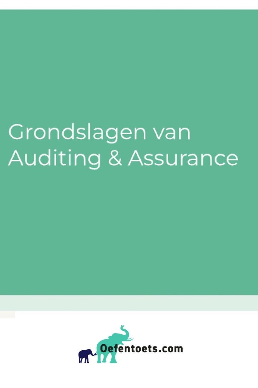 Grondslagen van auditing en assurance (E-book)