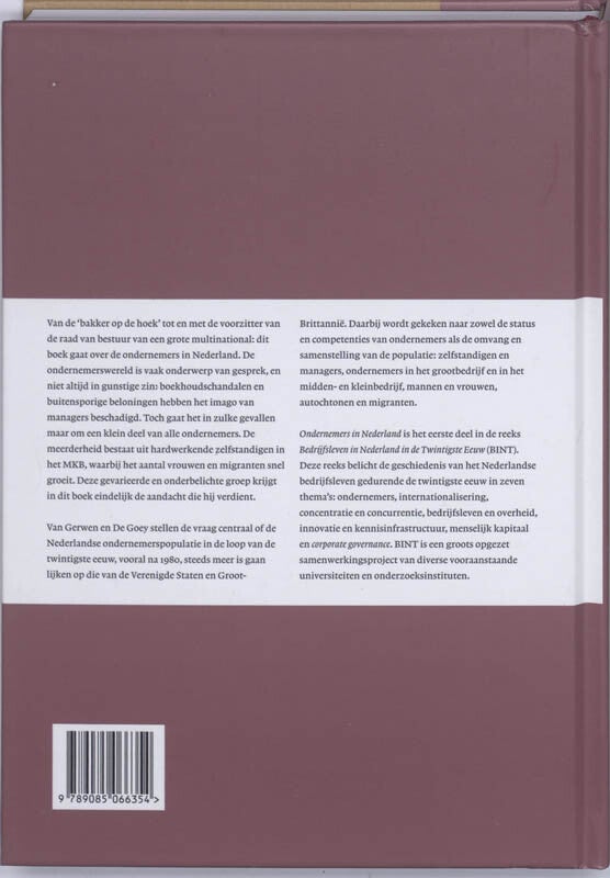 Ondernemers in Nederland (Hardback)