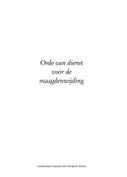 Orde van dienst voor de maagdenwijding (Paperback)