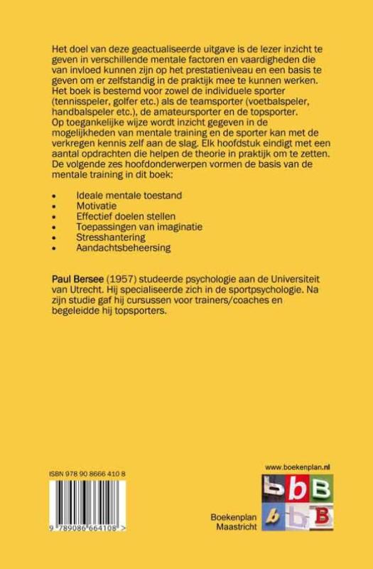 Mentale training voor de sporter (Paperback)