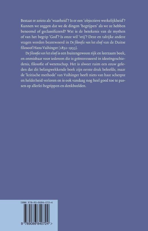 De filosofie van het alsof (Paperback)