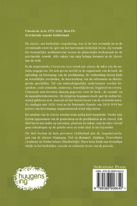 Classicale Acta 1573-1620 IX (Paperback)