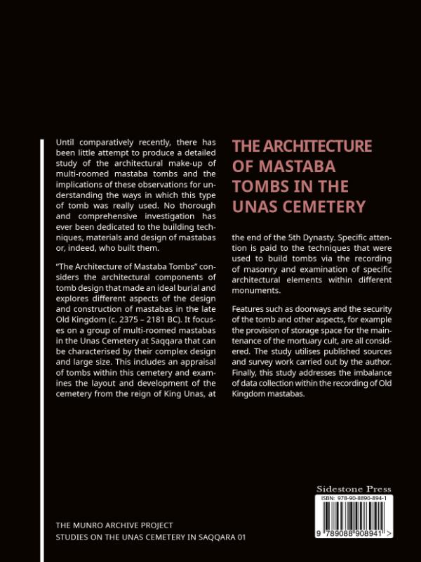 The Architecture of Mastaba Tombs in the Unas Cemetery (Hardback)
