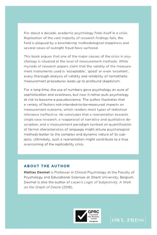 The Pursuit of objectivity in Psychology (Paperback)