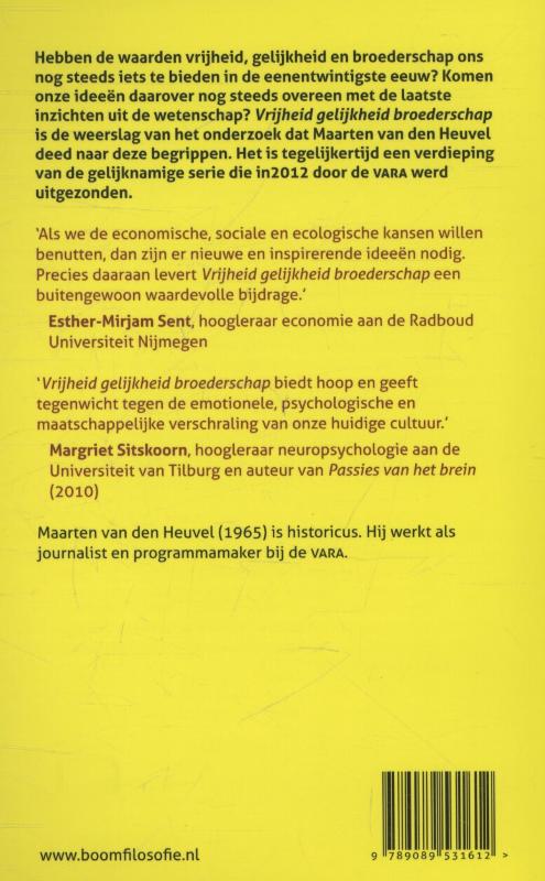 Vrijheid gelijkheid broederschap (Paperback)