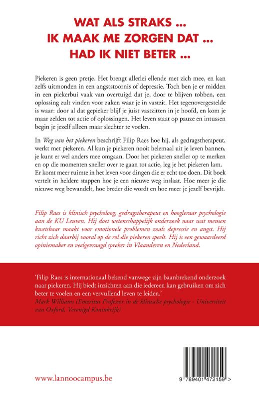 Weg van het piekeren (Paperback)