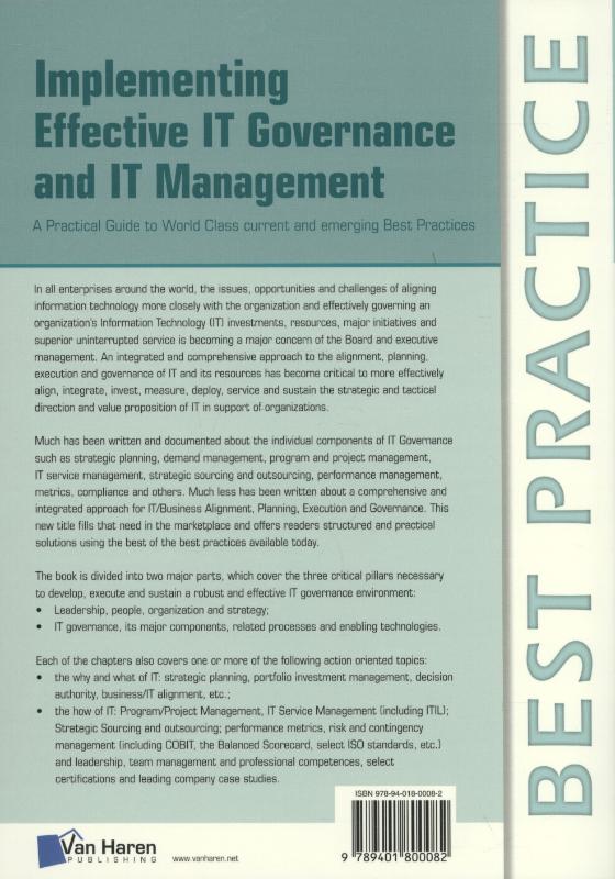 Implementing effective IT Governance and IT Management (Paperback)