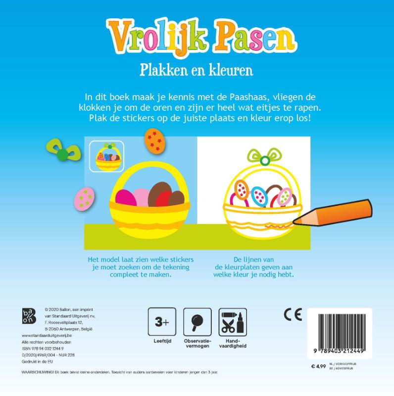 Vrolijk Pasen - kleuren en plakken (Paperback)