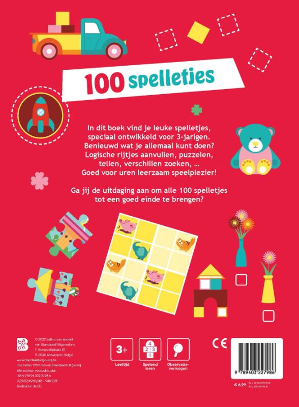 100 spelletjes voor 3-jarigen (Paperback)