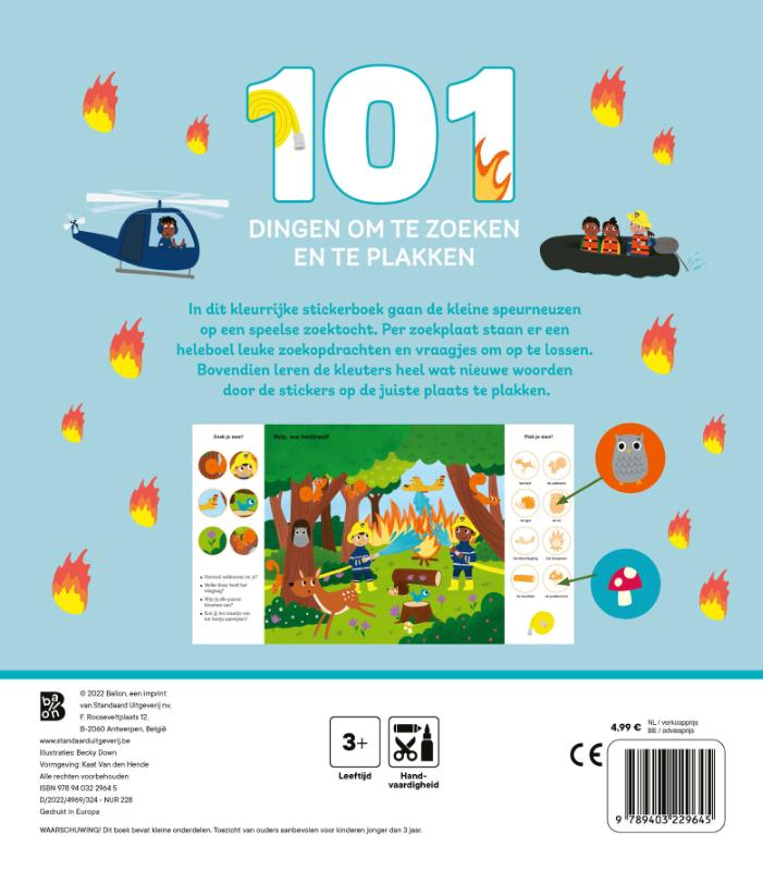 101 dingen om te zoeken en te plakken: Brandweer (Paperback)