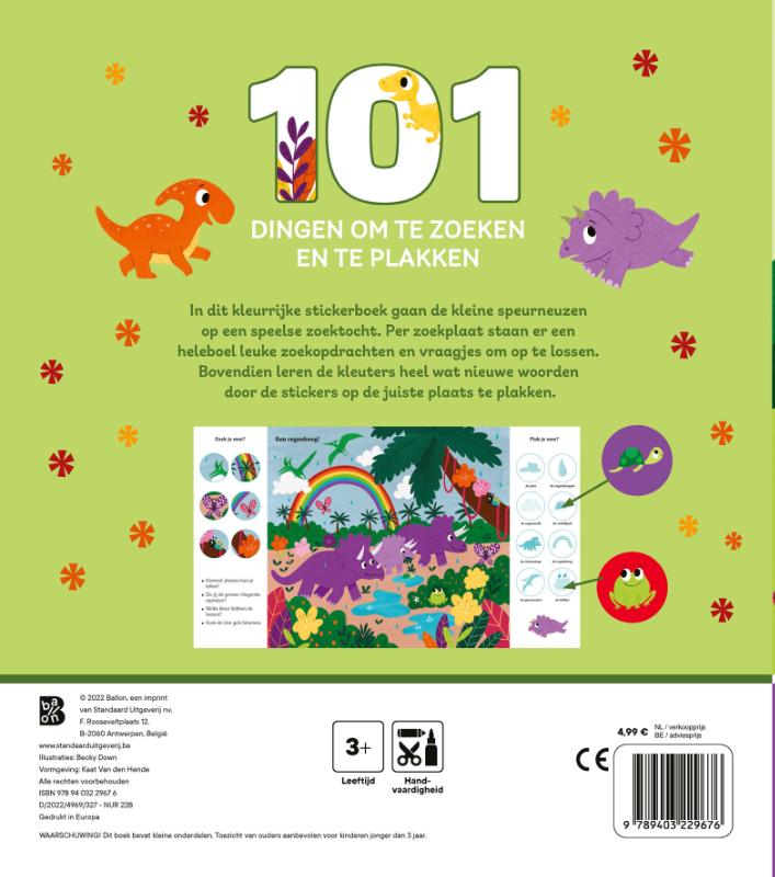 101 dingen om te zoeken en te plakken: Dino's (Paperback)