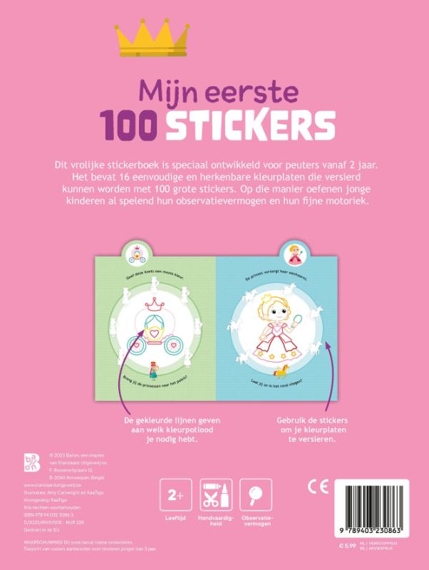 Mijn eerste 100 stickers: prinsessen (Paperback)