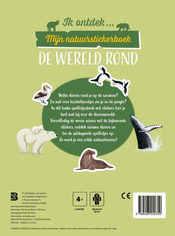 Ik ontdek: Mijn natuurstickerboek: De wereld rond (Paperback)