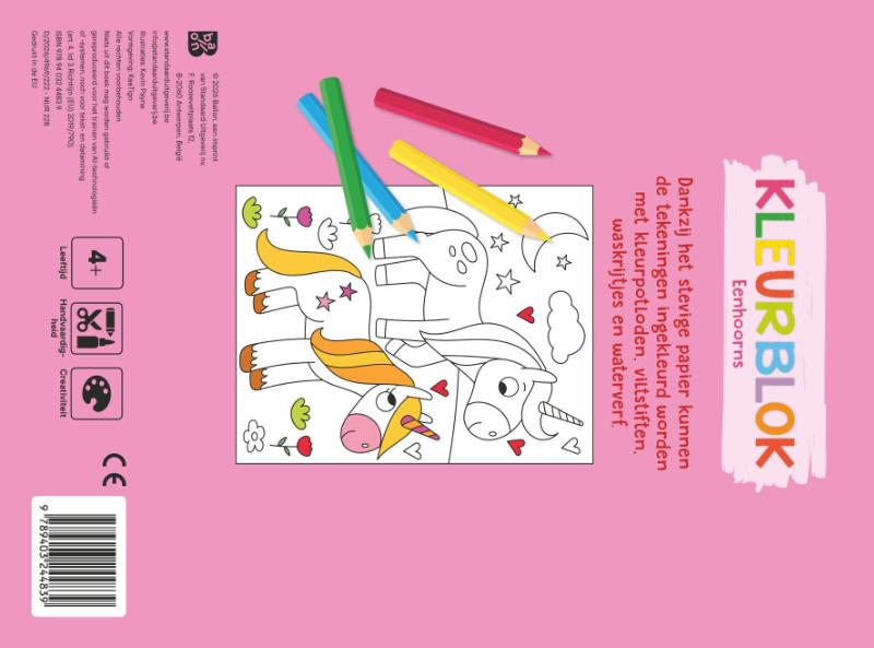 Kleurblokken 2026: Eenhoorns (Paperback)