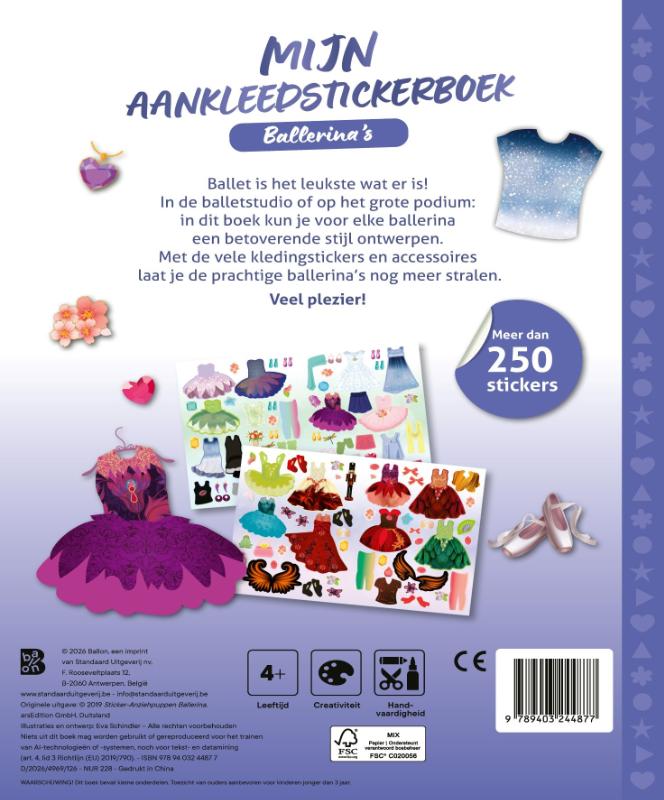 Mijn aankleedstickerboek: Ballerina's (Paperback)