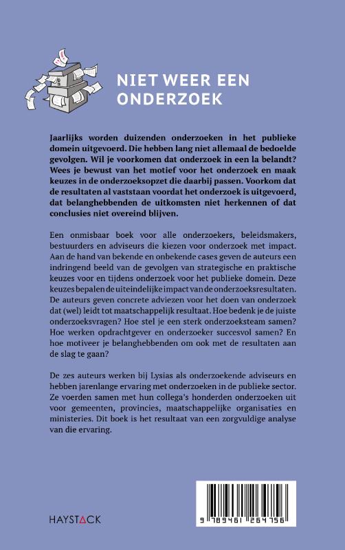 Niet weer een onderzoek (Paperback)