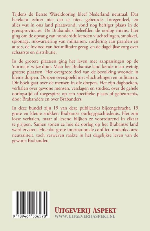 Brabant en de Eerste Wereldoorlog (Paperback)