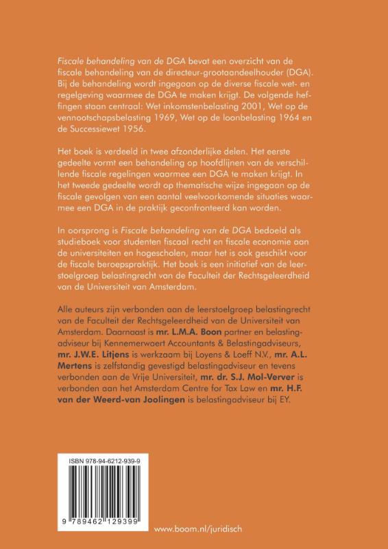 Fiscale behandeling van de DGA (Paperback)