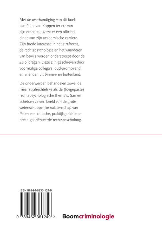 Bakens in de rechtspsychologie (Paperback)