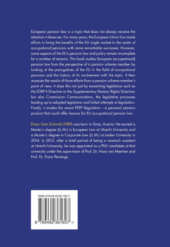 Perspectives of EU Pension Law to facilitate worker mobility and sustainability of pensions (Hardback)