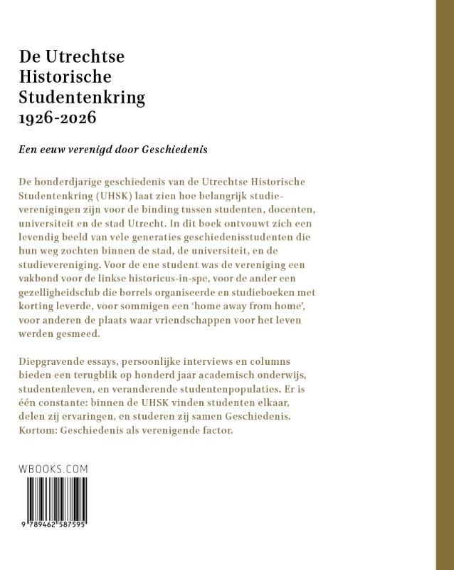De Utrechtse Historische Studentenkring 1926 - 2026 (Hardback)