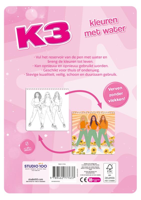 K3 : Kleuren met water - glitterjurkjes (Hardback)