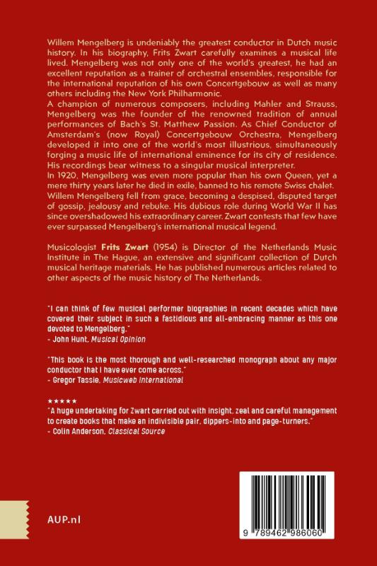 Conductor Willem Mengelberg, 1871-1951 (Paperback)