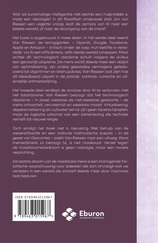 De laatste droom van de maakbare mens (Paperback)