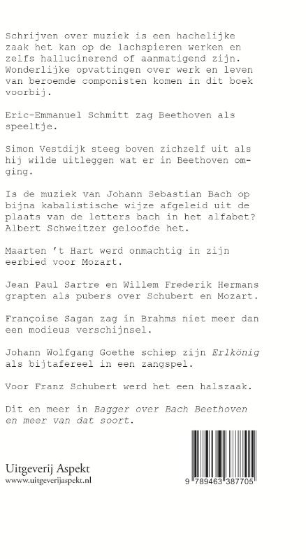 Bagger over Bach en Beethoven (Paperback)