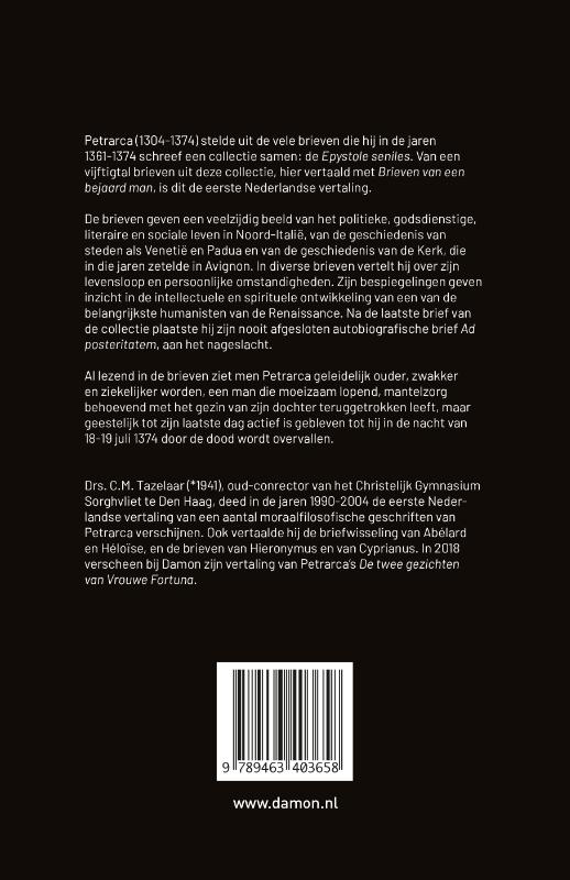 Brieven van een bejaard man (Hardback)